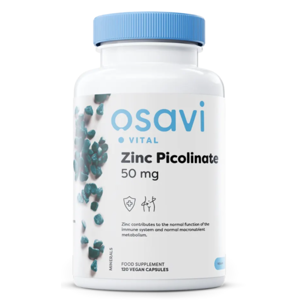 OSAVI Zinc Picolinate 50 mg – Tsinkpikolinaat, 120 vegan kapslit 1