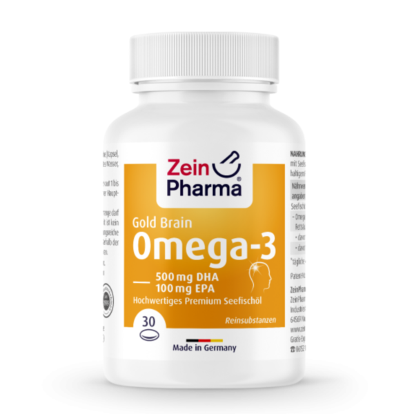 ZEIN PHARMA Omega 3 GOLD BRAIN, Aju tervise toetamiseks, 30 kapslit