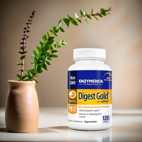 ENZYMEDICA DIGEST GOLD ATPro, Tugevatoimelised seedeensüümid, 120 kapslit