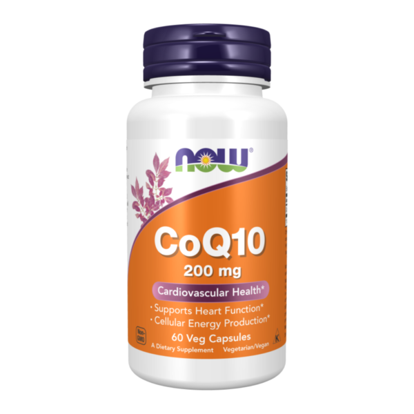 NOW FOODS Koensüüm Q10 200 mg, 60 kapslit pilt 1