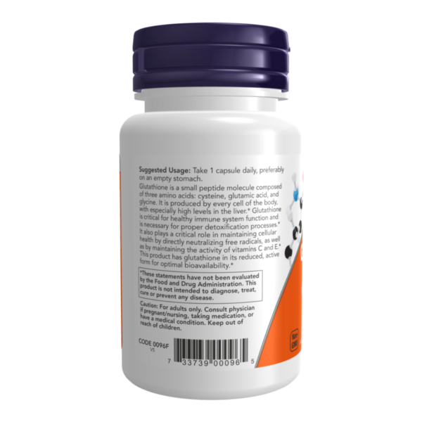 NOW FOODS Glutatioon 250mg, 60 kapslit immuunsus