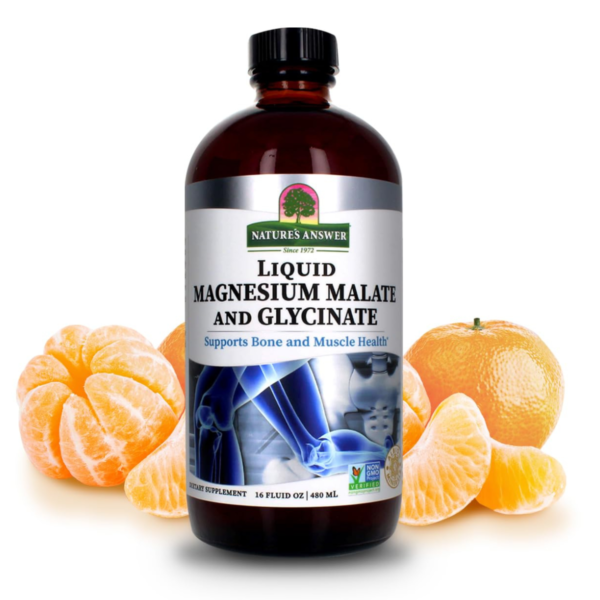 NATURE`S ANSWER Vedel Magneesium Malaat ja Glütsinaat 480ml