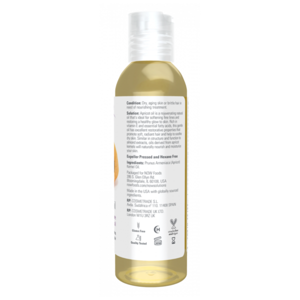 NOW FOODS Apricot Oil 100% looduslik aprikoosiseemneõli 473ml 2