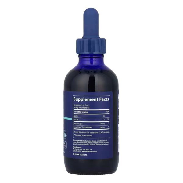 TRACE MINERALS Liquid CoQ10 100mg Vedel koensüüm Q10 118ml 2