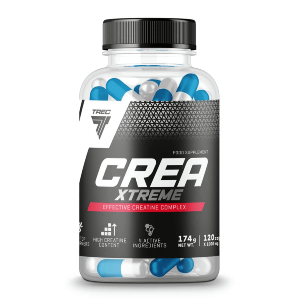 TREC NUTRITION Crea Xtreme, 4 kreatiini kompleks 120 kapslit