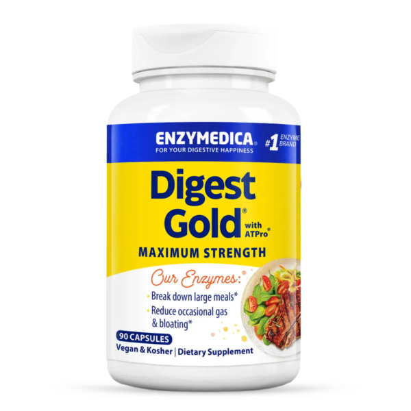 ENZYMEDICA DIGEST GOLD ATPro, Tugevatoimelised seedeensüümid, 90 kapslit