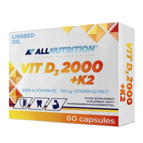 ALLNUTRITION Vit D3 2000 + K2, 60 kapslit