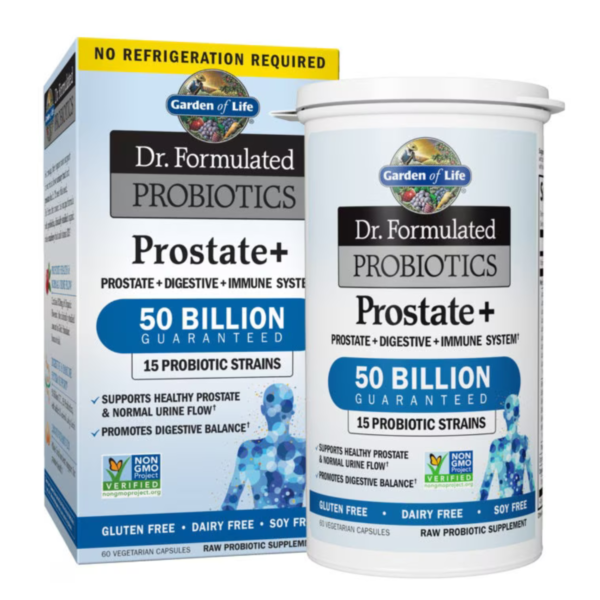 GARDEN OF LIFE Dr. Formulated Probiotics Prostate+ - Meeste tervise tugi, 60 kapslit 2