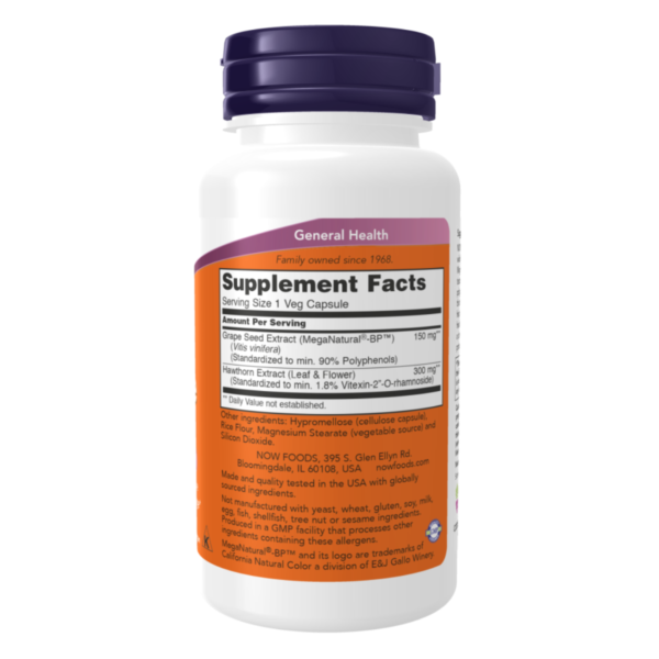 NOW FOODS Blood Pressure Health - Vererõhu tugi, 90 kapslit 2