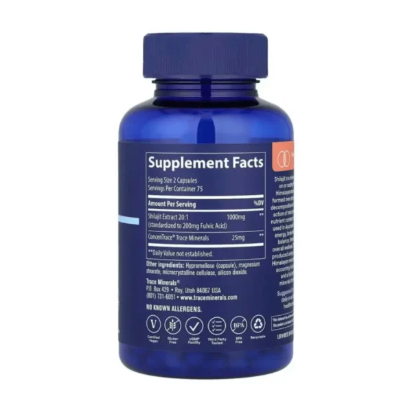 TRACE MINERALS Shilajit 150 kapslit 2